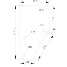 34205860  Left hand door glass  